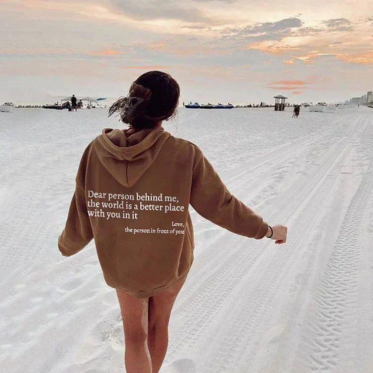 Dear Person Behind Me Sweatshirt in Khaki