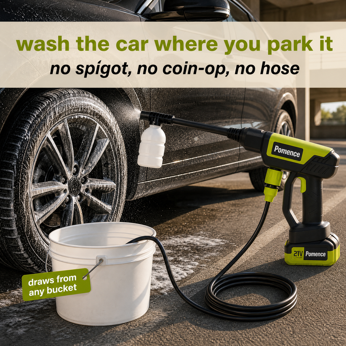 Pomence™ Cordless Pressure Washer