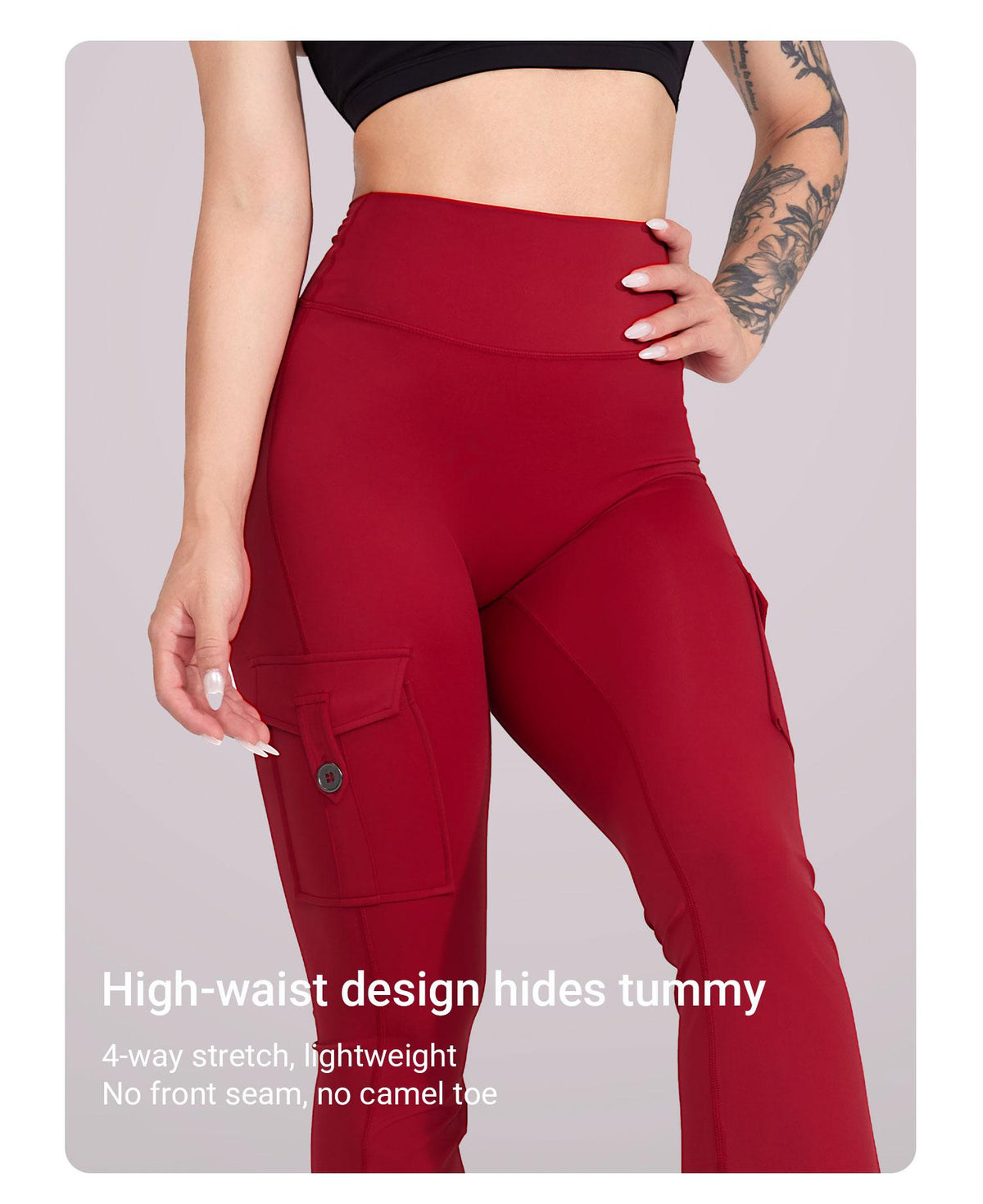 High waist that hides the tummy, no front seam