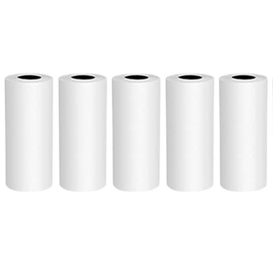 5x White Paper Rolls