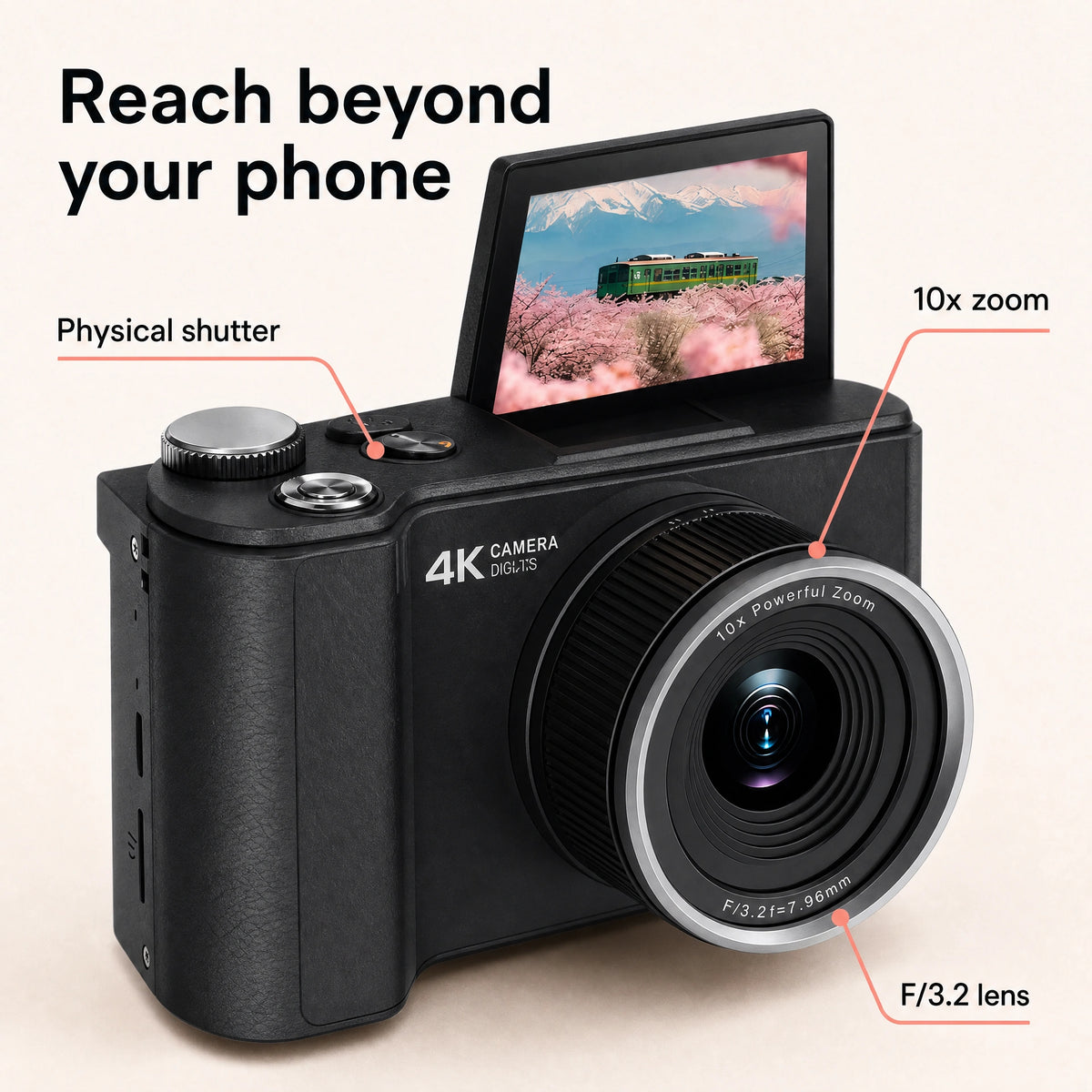 Pomence™ Digital Vlogging Camera