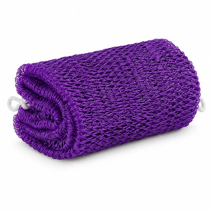 Pomence™ African Exfoliating Net Sponge. Purple: rolled 45 inch nylon net sponge