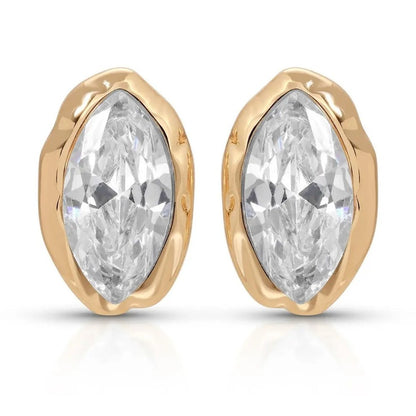 Clean packshot of the Pomence Crystal Mini Stud Earrings pair on a plain near-white background