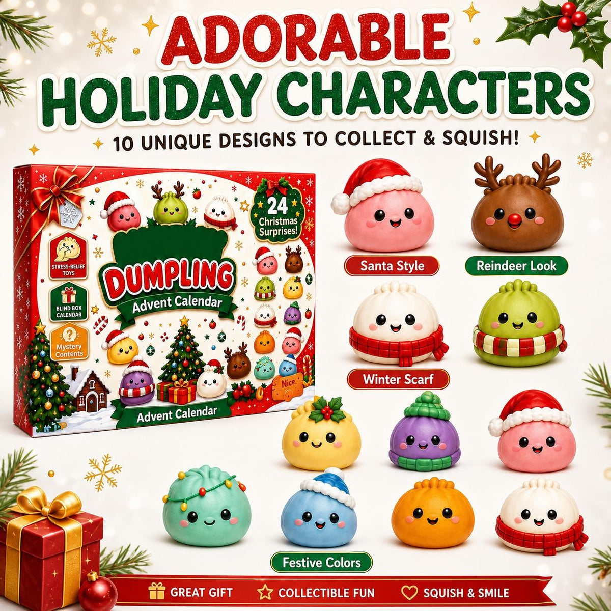 10 unique kawaii dumpling holiday character designs to collect