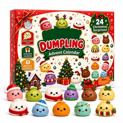 All 24 daily surprises and the full Dumpling Advent Calendar box