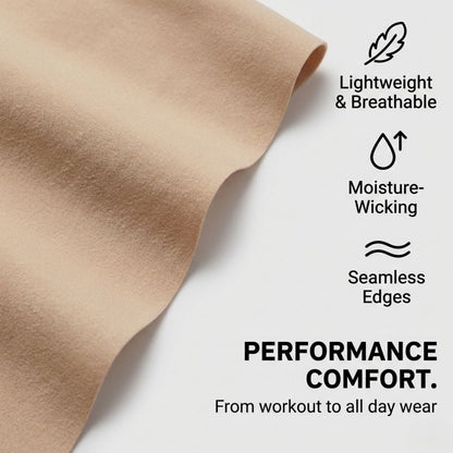 Macro of the soft, lightweight fabric of the Pomence Invisible No-Show Thong, moisture-wicking with seamless edges