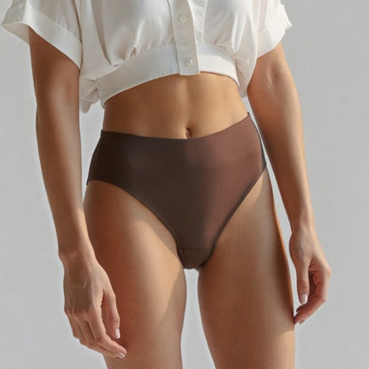 The Pomence Invisible No-Show Thong in Coffee