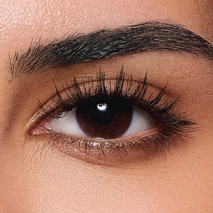 Pomence™ Soft Magnetic Eyelashes Kit. No.17 Ice Black: finished result, C Curl 50°