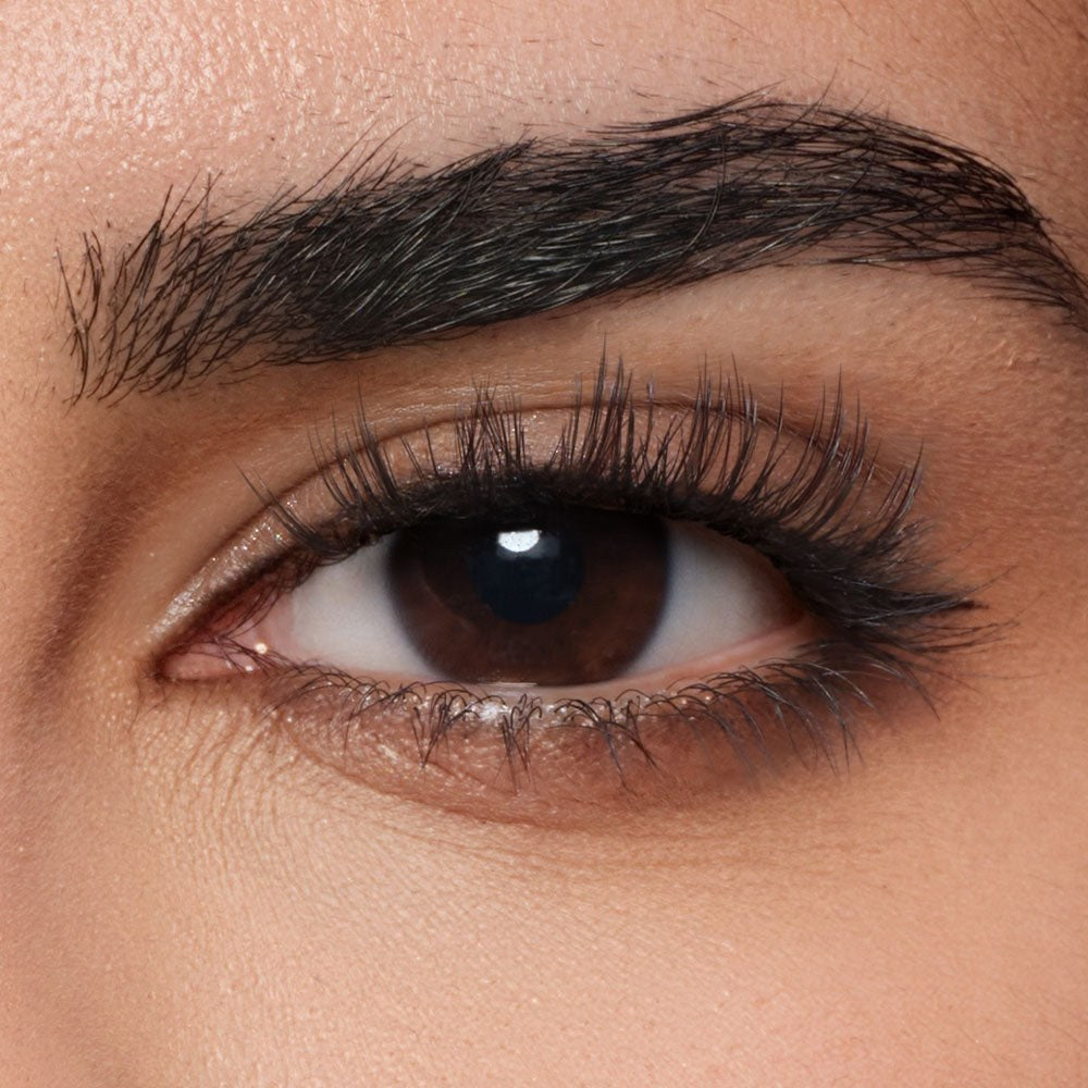 Pomence™ Soft Magnetic Eyelashes Kit. No.18 Velvet Black: finished result, D Curl 65°