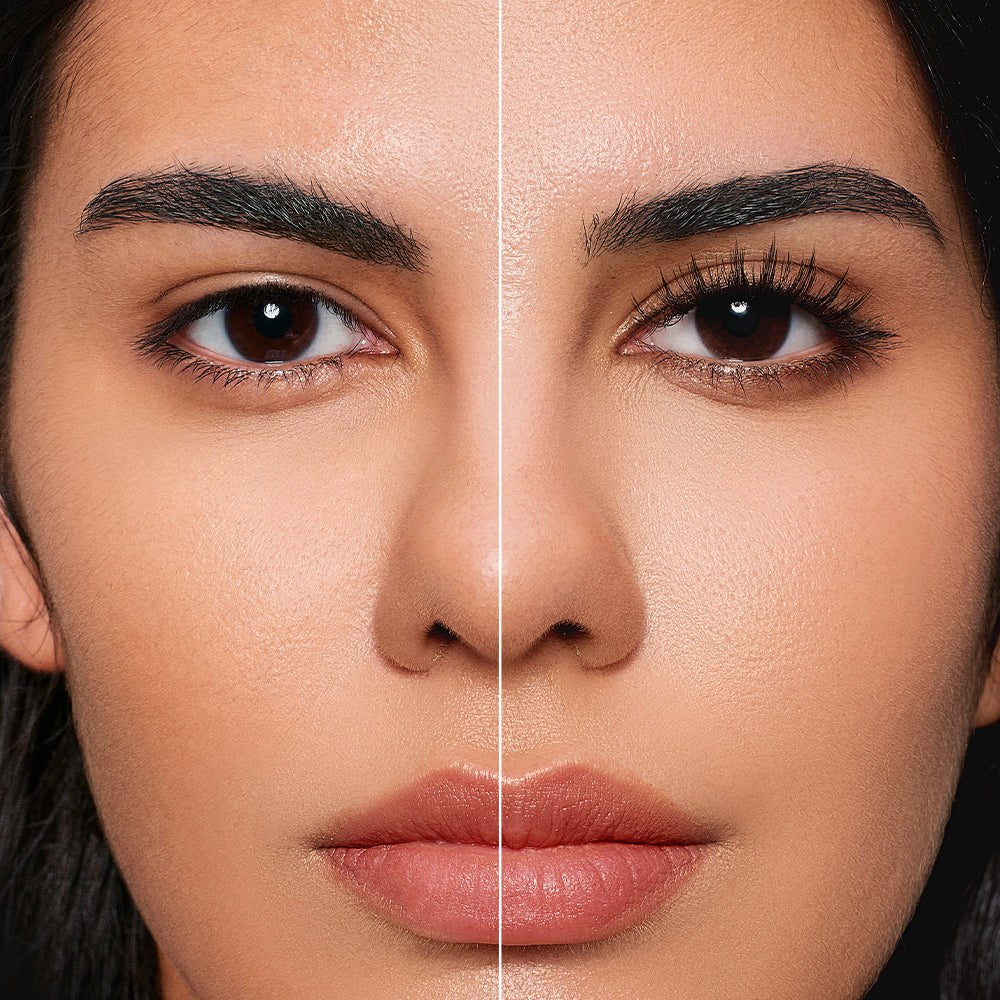 Pomence™ Soft Magnetic Eyelashes Kit. Before and after wearing Pomence soft magnetic eyelashes