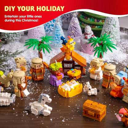 Festive family fun, building the nativity scene together every day of December