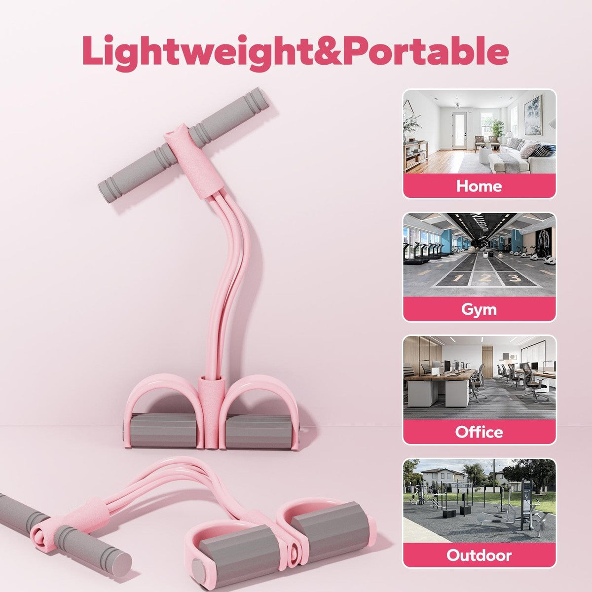 Lightweight and portable: the Pomence Pedal Resistance Band for home, gym, office and outdoor workouts