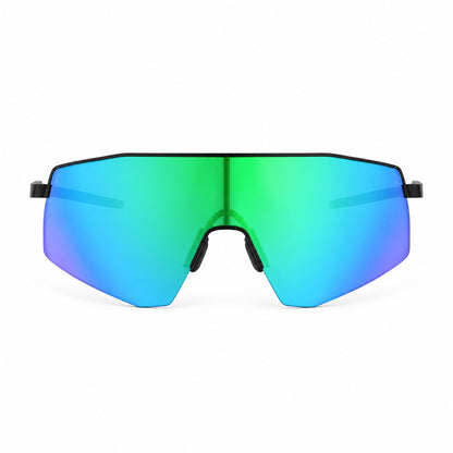 The Pomence Photochromic Sport Sunglasses in Blue, front-facing packshot