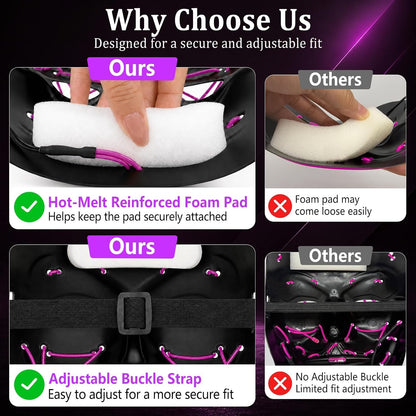 Why choose us: hot-melt reinforced foam pad, adjustable buckle strap