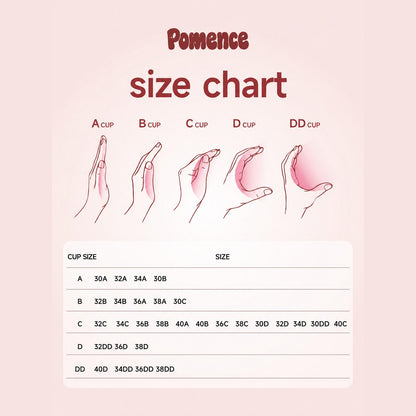 Pomence™ Push-Up Sticky Bra: size chart: find your bra size, order that cup
