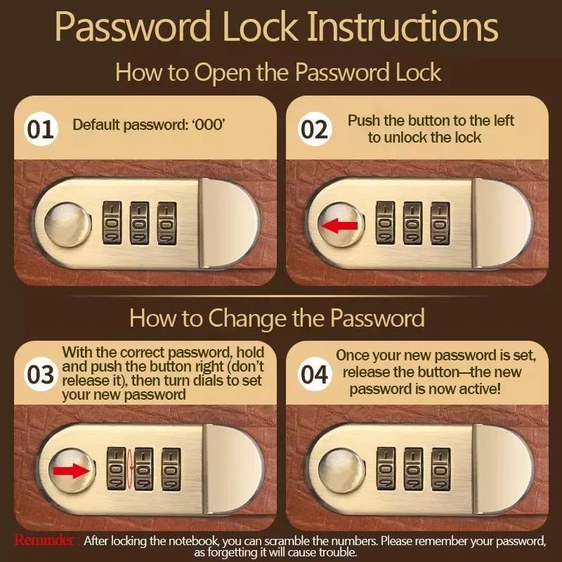 How to open the Pomence Savings Binder lock and set your own 3-digit code