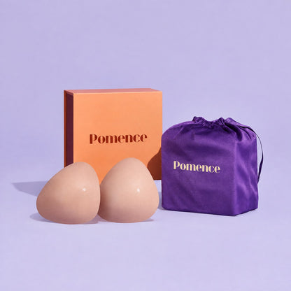 Pomence™ Instant Volume Sticky Bra Inserts. Vanilla: a pair of Pomence sticky bra inserts