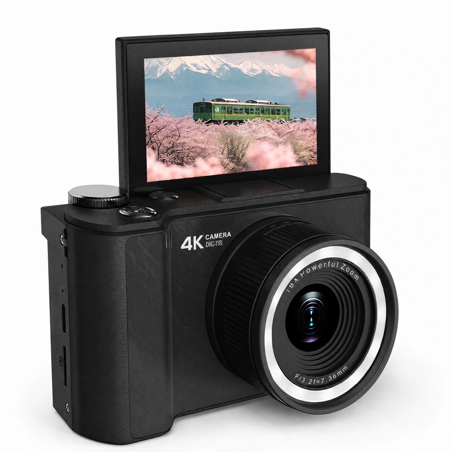 Official Pomence portable digital vlogging camera shown on a clean studio background