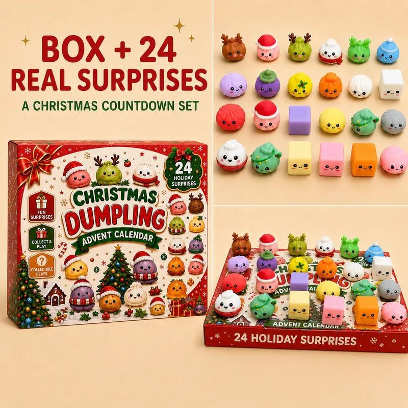 Box plus 24 real mochi surprises, a Christmas countdown set