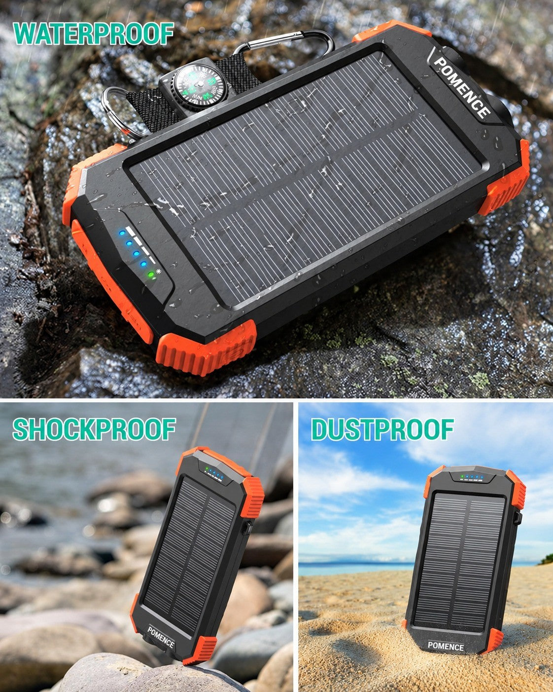 Waterproof, shockproof and dustproof rugged shell