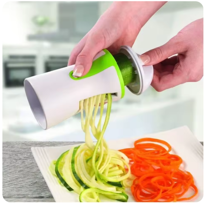 Handheld Spiral Vegetable & Fruit Slicer, Adjustable Kitchen Tool