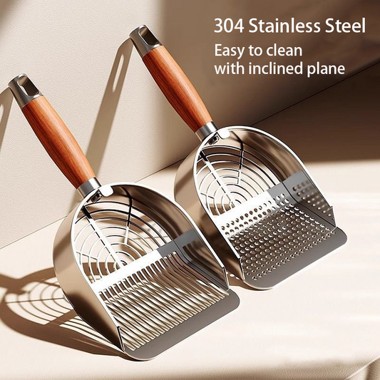 Stainless Steel Cat Litter Scoop with Long Handle