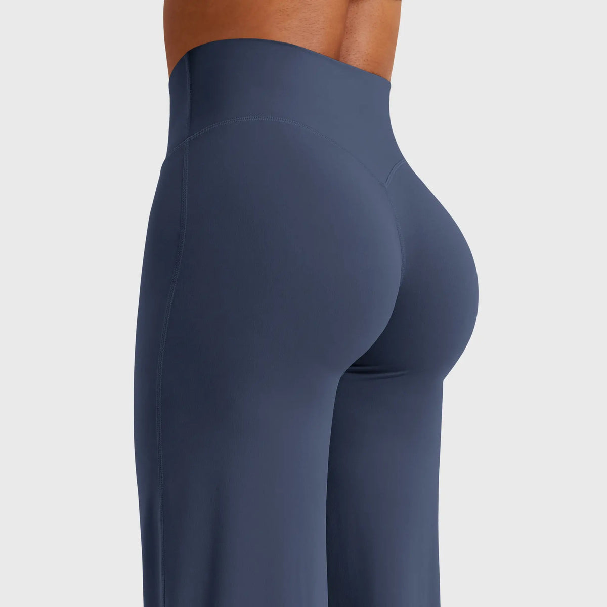 High-Waisted Straight Leg Yoga Leggings in Navy