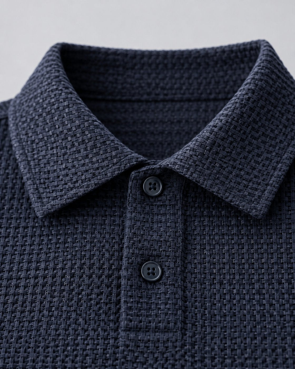 Pomence™ Long Sleeve Textured Polo