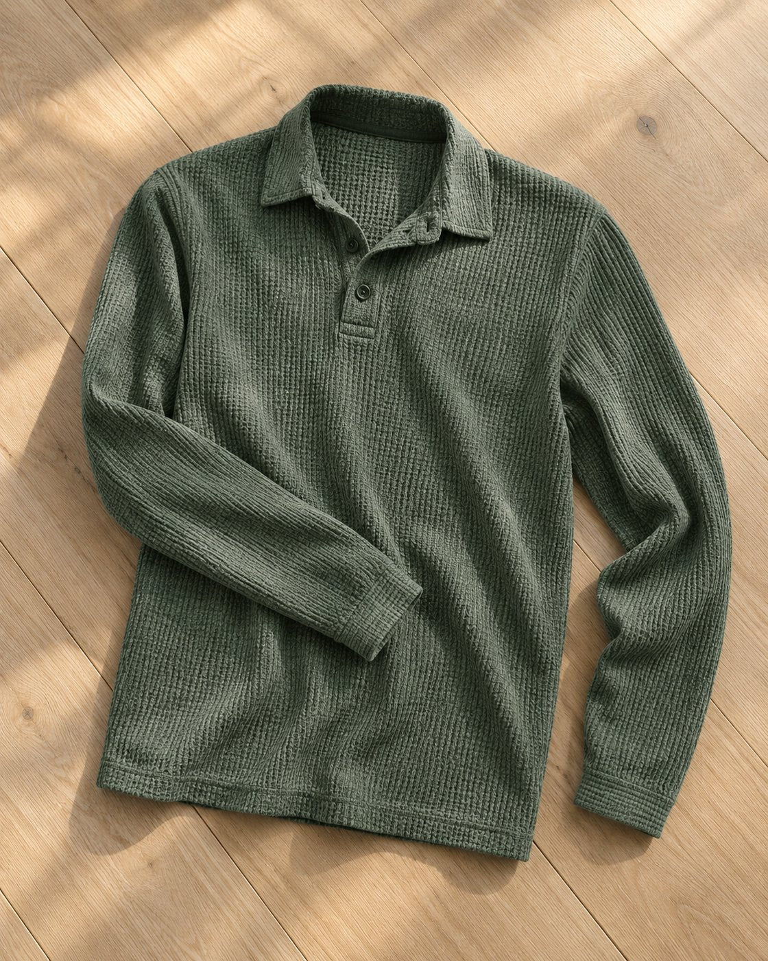 Pomence™ Long Sleeve Textured Polo
