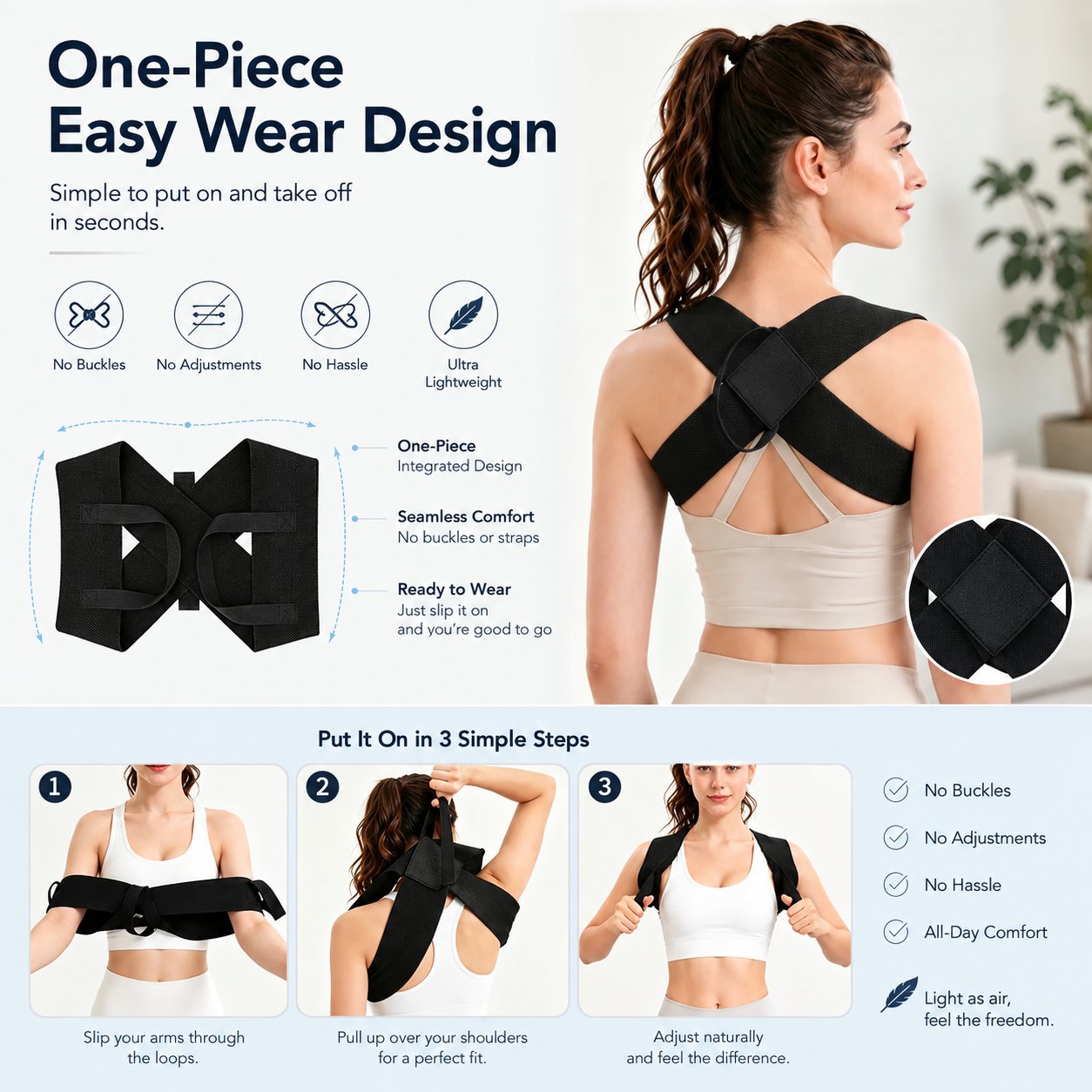 Pomence™ Posture Support Shoulder Straps