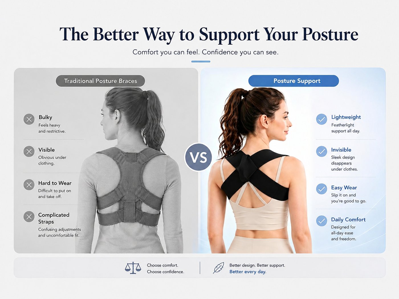 Pomence™ Posture Support Shoulder Straps