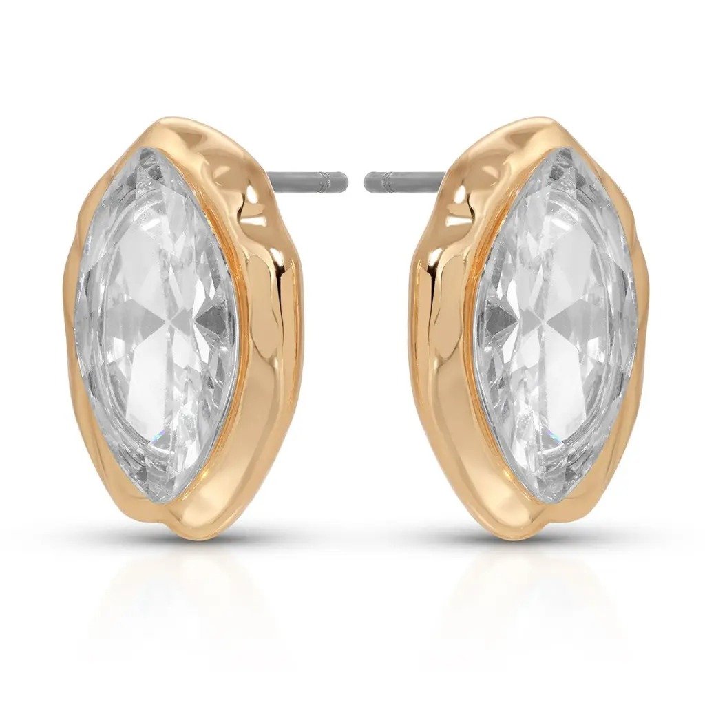 The post and butterfly back of the Pomence Crystal Mini Stud Earrings