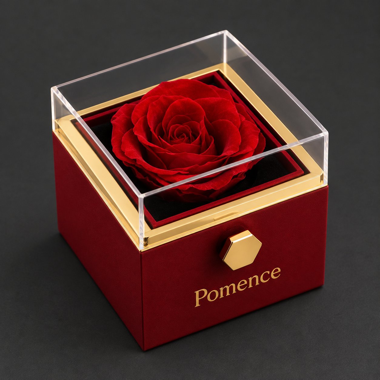 Eternal Rose Box with Heart Necklace