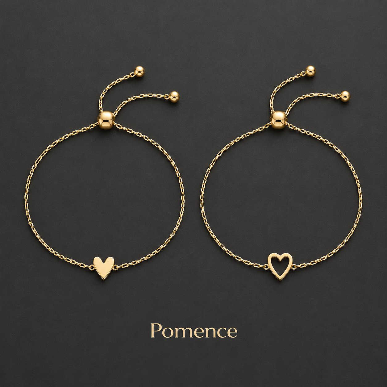 Matching Hearts Bracelet Set