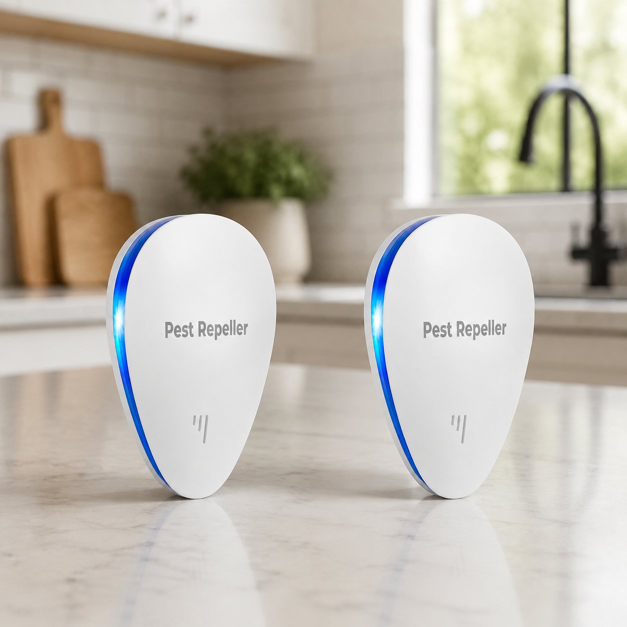 Two Pomence Pest Repeller units side by side, Buy 1 Get 1 Free