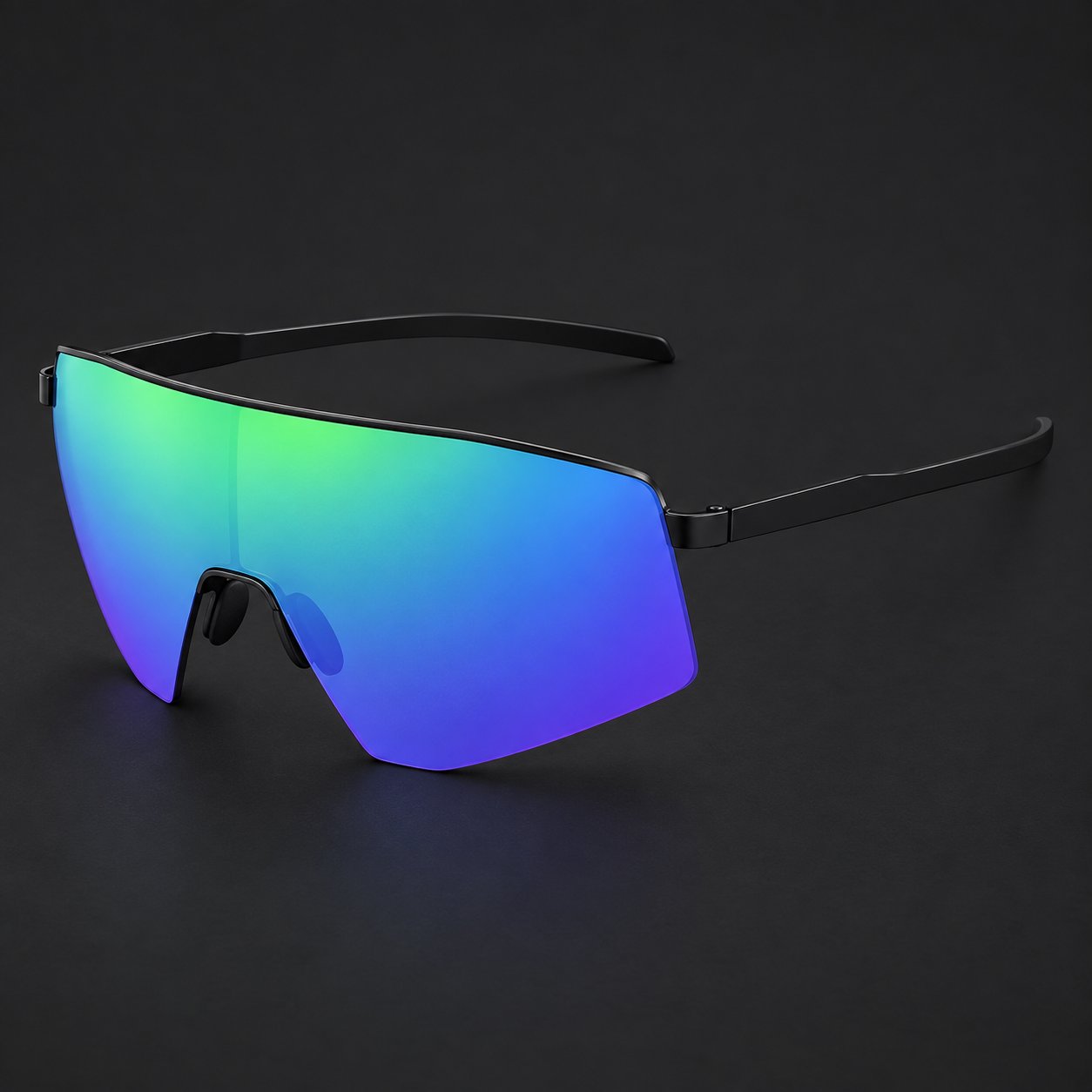 The Pomence™ Photochromic Sport Sunglasses alone on a dark background