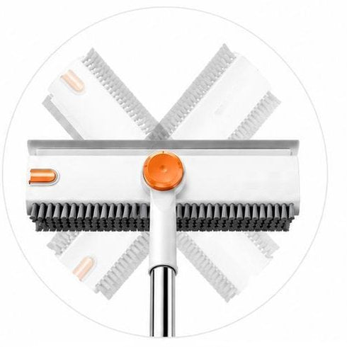 The brush head shown turning to different angles around the handle
