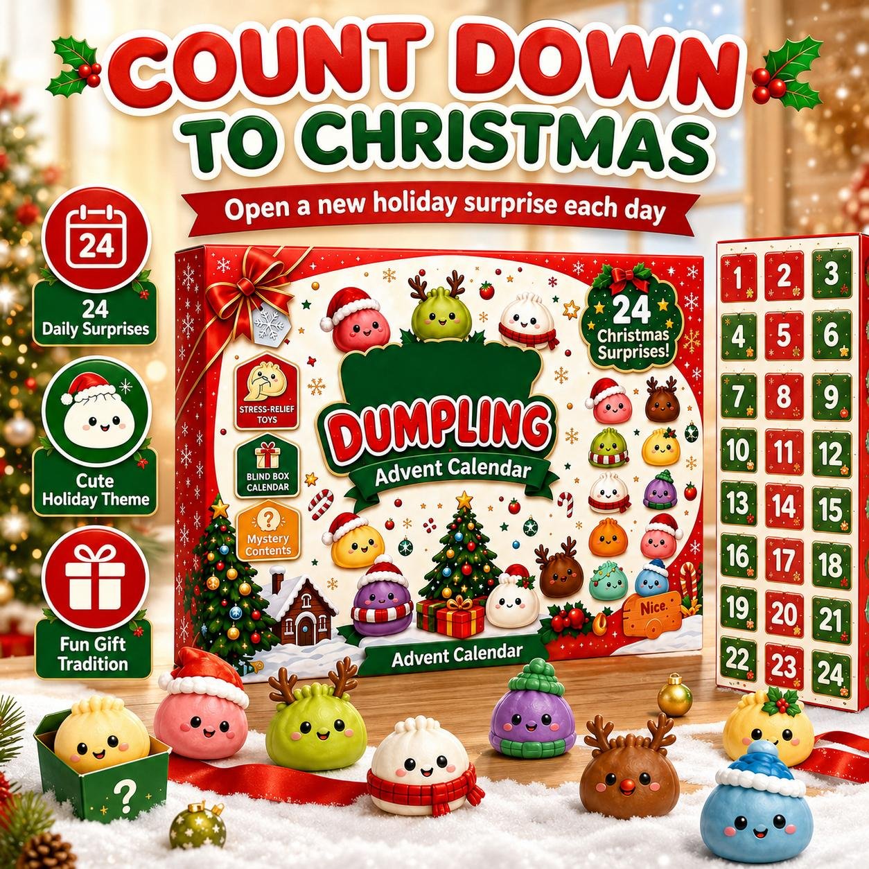 Soft squeezable dumpling squishy stress relief toy