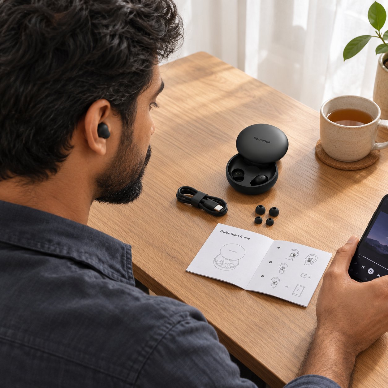 Everything in the box: earbuds, charging case, cable and ear tips